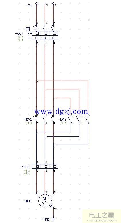 三相電機正反轉控制接線圖原理