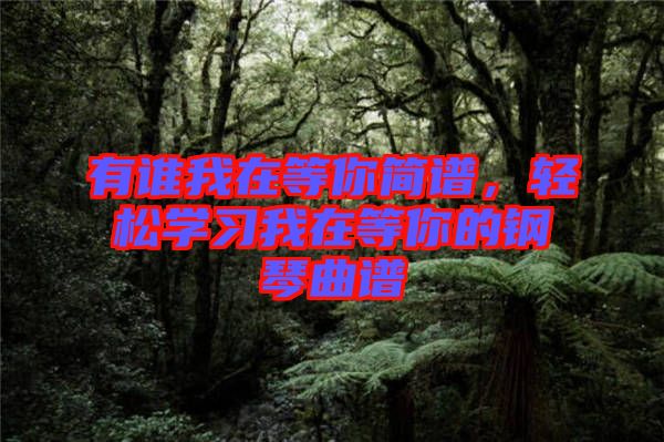 有誰我在等你簡譜，輕松學習我在等你的鋼琴曲譜