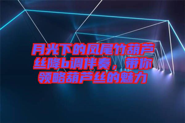 月光下的鳳尾竹葫蘆絲降b調伴奏，帶你領略葫蘆絲的魅力