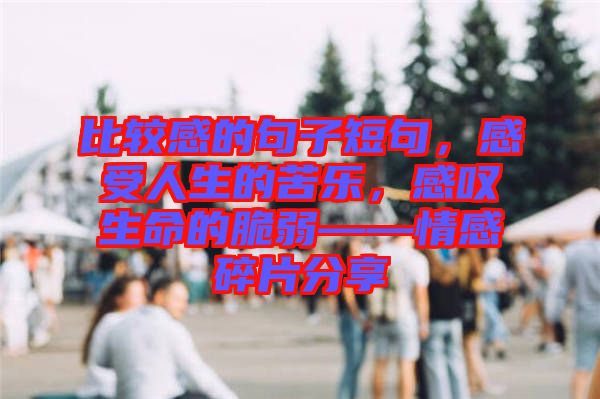 比較感的句子短句，感受人生的苦樂，感嘆生命的脆弱——情感碎片分享