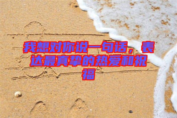 我想對你說一句話，表達(dá)最真摯的熱愛和祝福