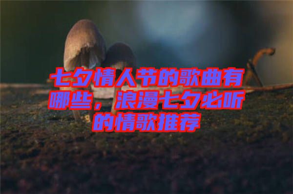 七夕情人節的歌曲有哪些，浪漫七夕必聽的情歌推薦