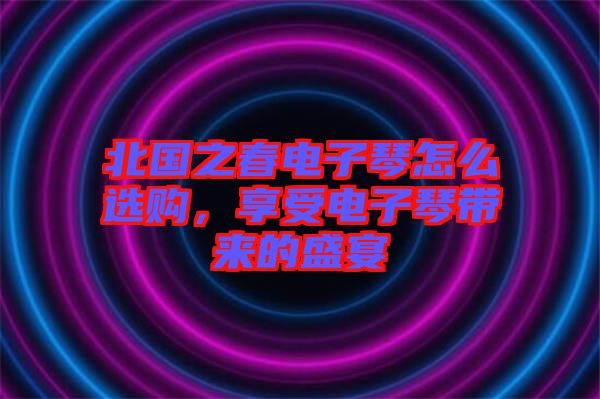 北國之春電子琴怎么選購，享受電子琴帶來的盛宴