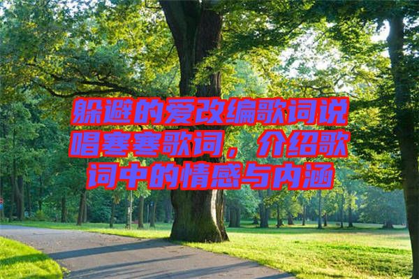 躲避的愛改編歌詞說唱寒寒歌詞，介紹歌詞中的情感與內涵