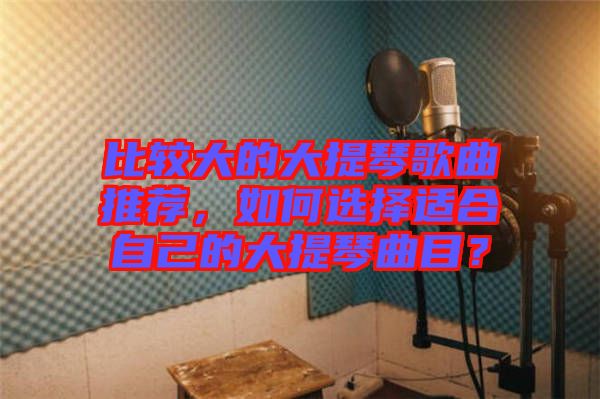 比較大的大提琴歌曲推薦，如何選擇適合自己的大提琴曲目？