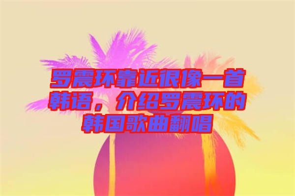 羅震環靠近很像一首韓語，介紹羅震環的韓國歌曲翻唱