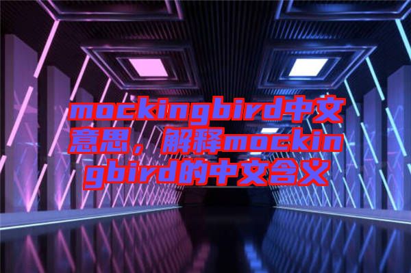 mockingbird中文意思，解釋mockingbird的中文含義