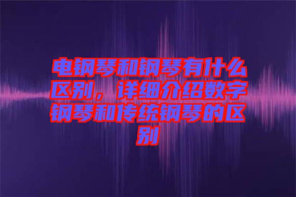 電鋼琴和鋼琴有什么區別，詳細介紹數字鋼琴和傳統鋼琴的區別