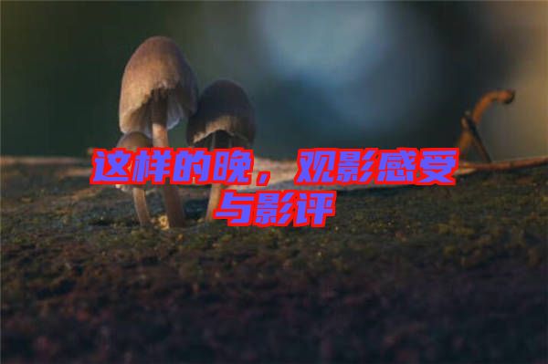 這樣的晚，觀影感受與影評