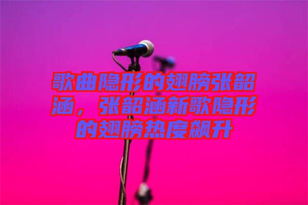 歌曲隱形的翅膀張韶涵，張韶涵新歌隱形的翅膀熱度飆升