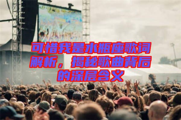 可惜我是水瓶座歌詞解析，揭秘歌曲背后的深層含義