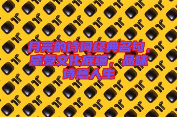 月亮的詩詞經典名句，感受文化底蘊，品味詩意人生