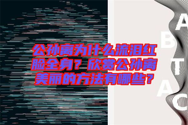 公孫離為什么流淚紅臉全身？欣賞公孫離美麗的方法有哪些？